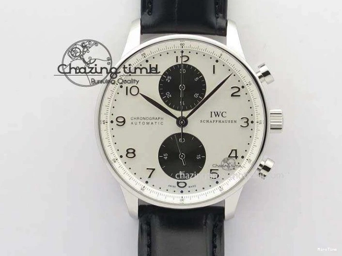 MIROTIME 0521 Affordable Portuguese Real PR Real Annual Calendar IW5035 ZF 1:1 Best Edition White Dial Blue Markers on Blue Leather Strap A 7143